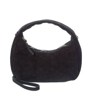 Persaman New York Suede Shoulder Bag, Black